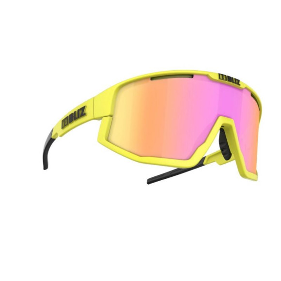 Lunettes BLIZ Fusion Neon jaune Marron violet Multi Lens 