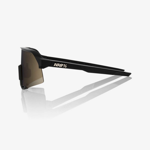 Lunettes 100% S3 Soft Tact negro lente negro Gold Mirror 