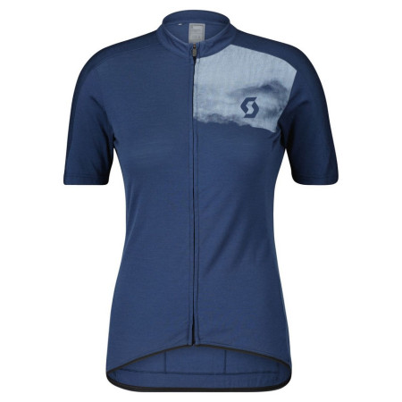 Maillot SCOTT WS Gravel Merino SS 2022 AZUL MARINO XS