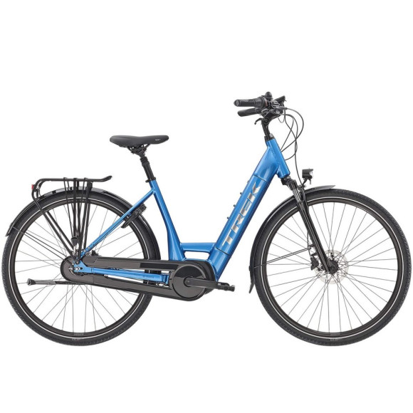 Distrito TREK + bicicleta 6 Lowstep 500Wh 2022 AZUL S