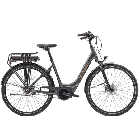 Bicicleta TREK District+ 1 Lowstep 300Wh 2022 GRIS XS