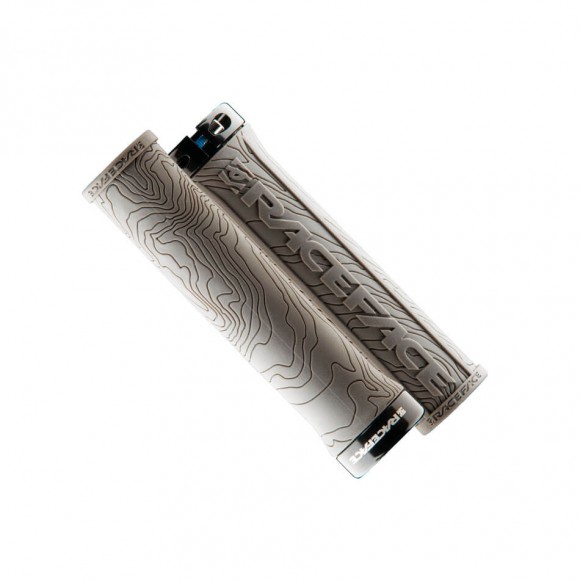 Puños RACE FACE Half Nelson Single Lock gris 