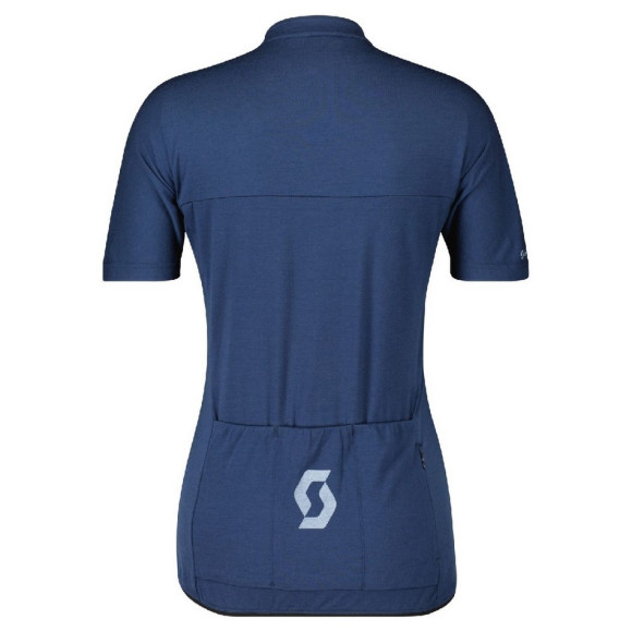 Maillot SCOTT WS Gravel Merino SS 2022 AZUL MARINO XS