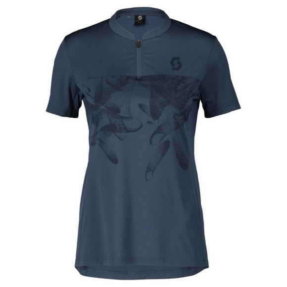 Maillot SCOTT WS Trail Flow ZIP SS 2023 AZUL MARINO XS