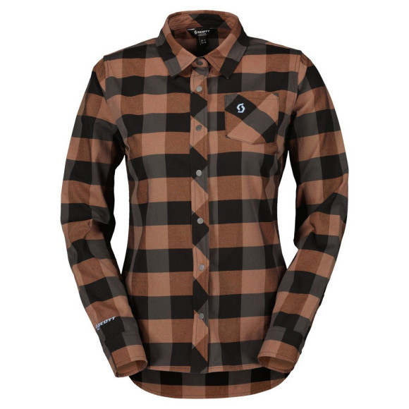 Camisa SCOTT WS Trail Flow Check LS 2023 NARANJA XS