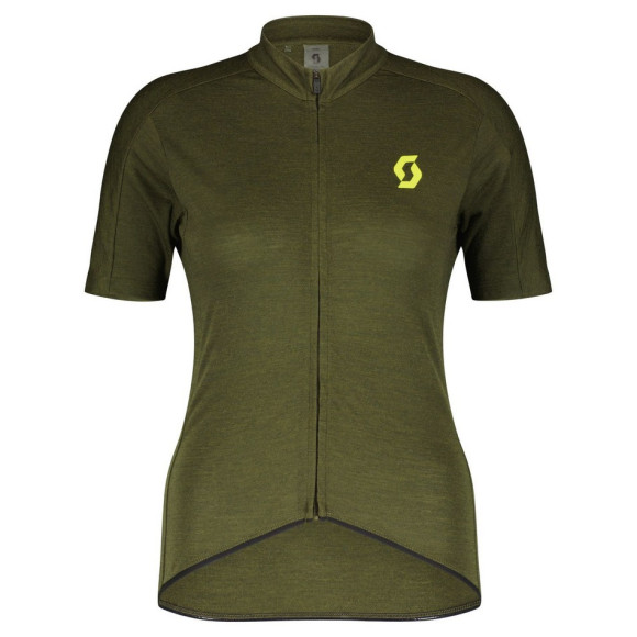 Maillot SCOTT WS Gravel Merino SS 2023 OLIVA XS