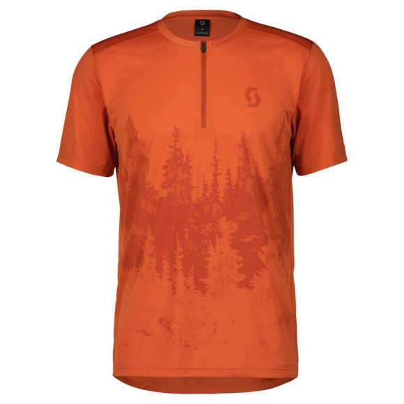 Maillot SCOTT MS Trail Flow ZIP SS 2023 NARANJA S