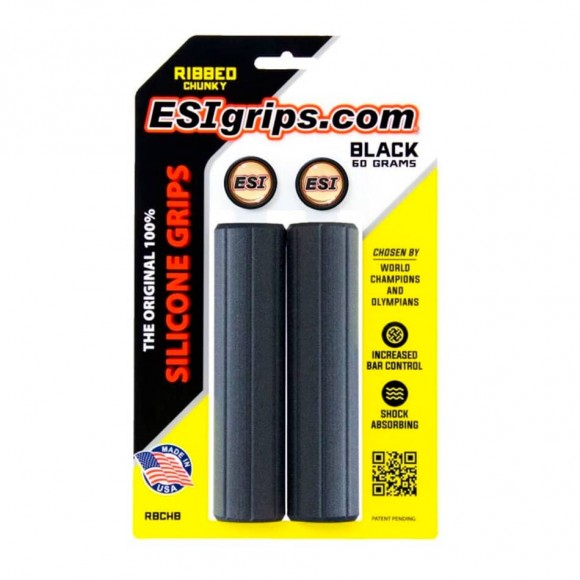 ESIGRIPS Poignées Ribbed Chunky noir 