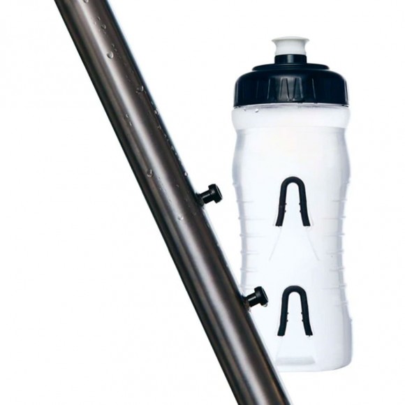 Bidón FABRIC cage-less 750ml transparente negro 