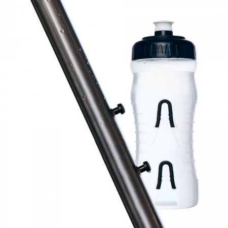 Bidón FABRIC cage-less 750ml transparente negro 