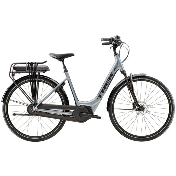 Bicicleta TREK District+ 2 Lowstep 300 Wh 2023 GRIS S