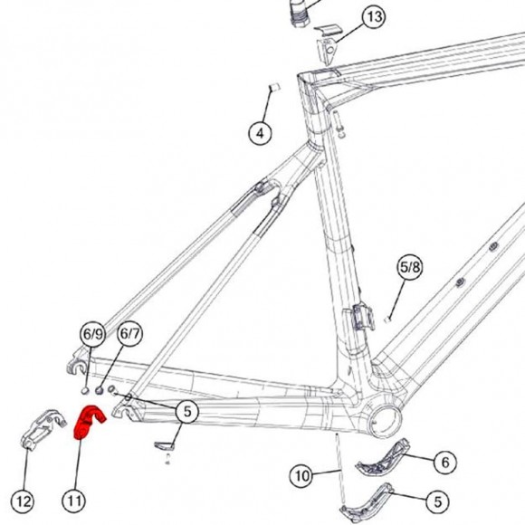 Patilla BMC Teammachine SLT01, SLR02 no Disc, Teammachine AL 