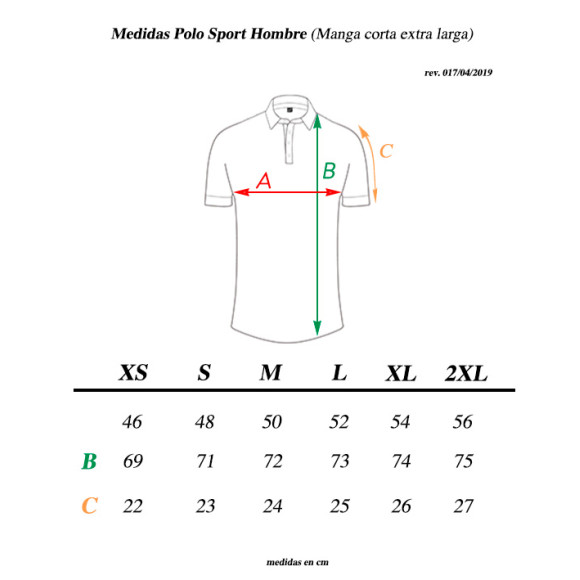 Polo TRANSPARENT Sport naranja S