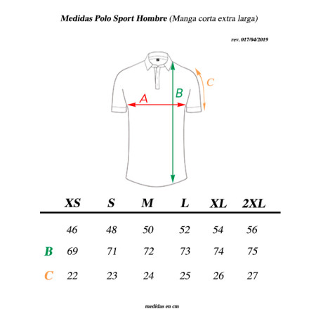 Polo TRANSPARENT Sport naranja S