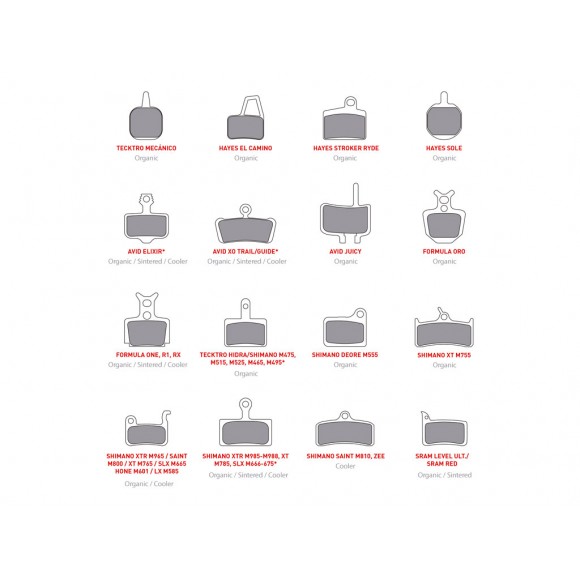 ONOFF Tektro Hidra Shi Org M4 Brake Pads 