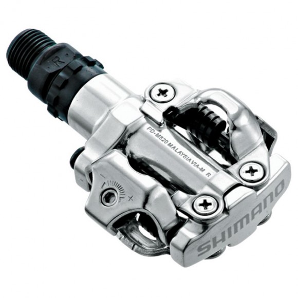 Pedales SHIMANO M520 SPD plata 