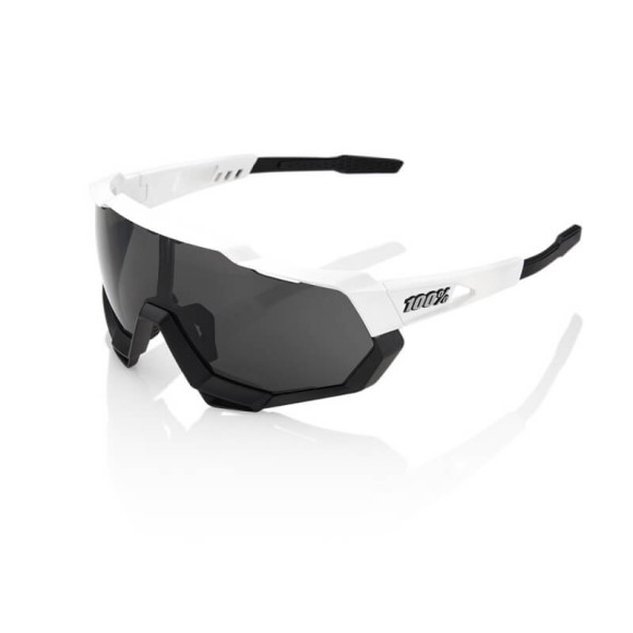 Gafas 100% Speedtrap Matte blanco-negro lente ahumada 