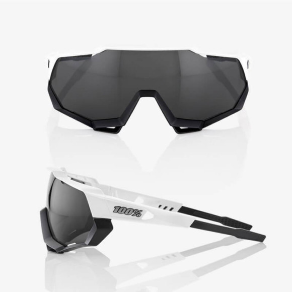 Gafas 100% Speedtrap Matte blanco-negro lente ahumada 