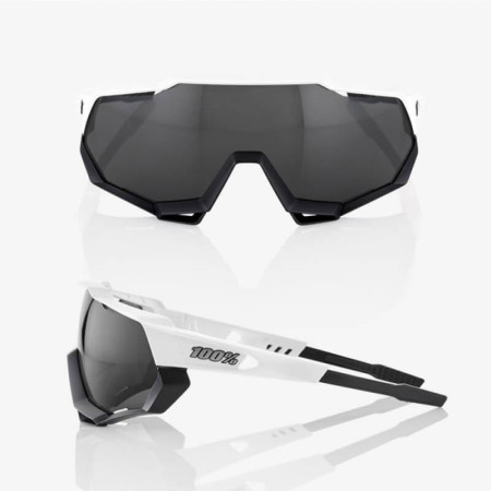 Gafas 100% Speedtrap Matte blanco-negro lente ahumada 
