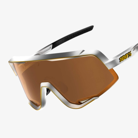 Gafas 100% Glendale Soft Tact blanco lente naranja 