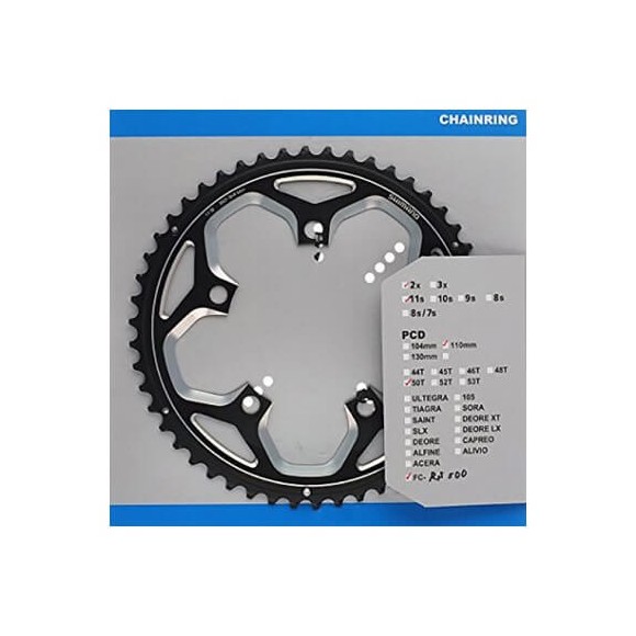 SHIMANO RS500 50T 110mm 2x11s chainring 