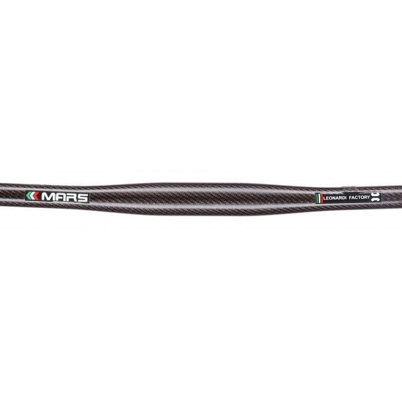 Guidon LEONARDI Mars rouge carbone 3K 74cm 31.8 