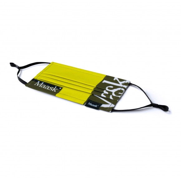 Mascarilla MAASK higiénica reutilizable Shield Lime niño 