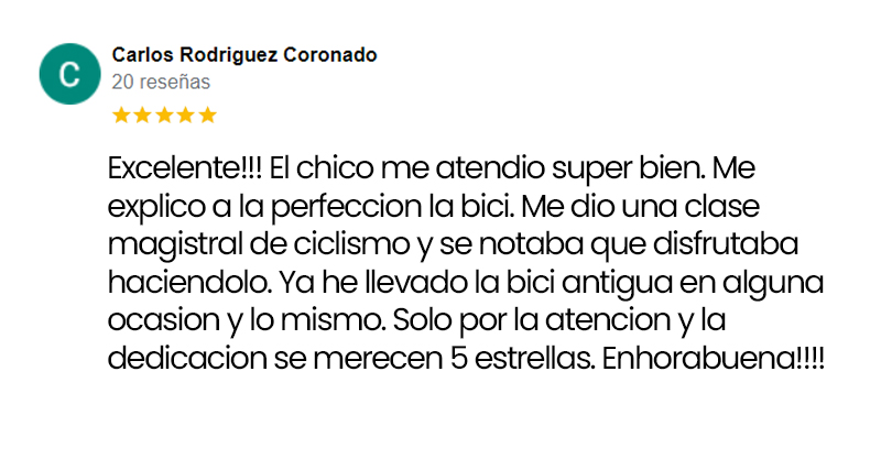 Reseña cliente 2